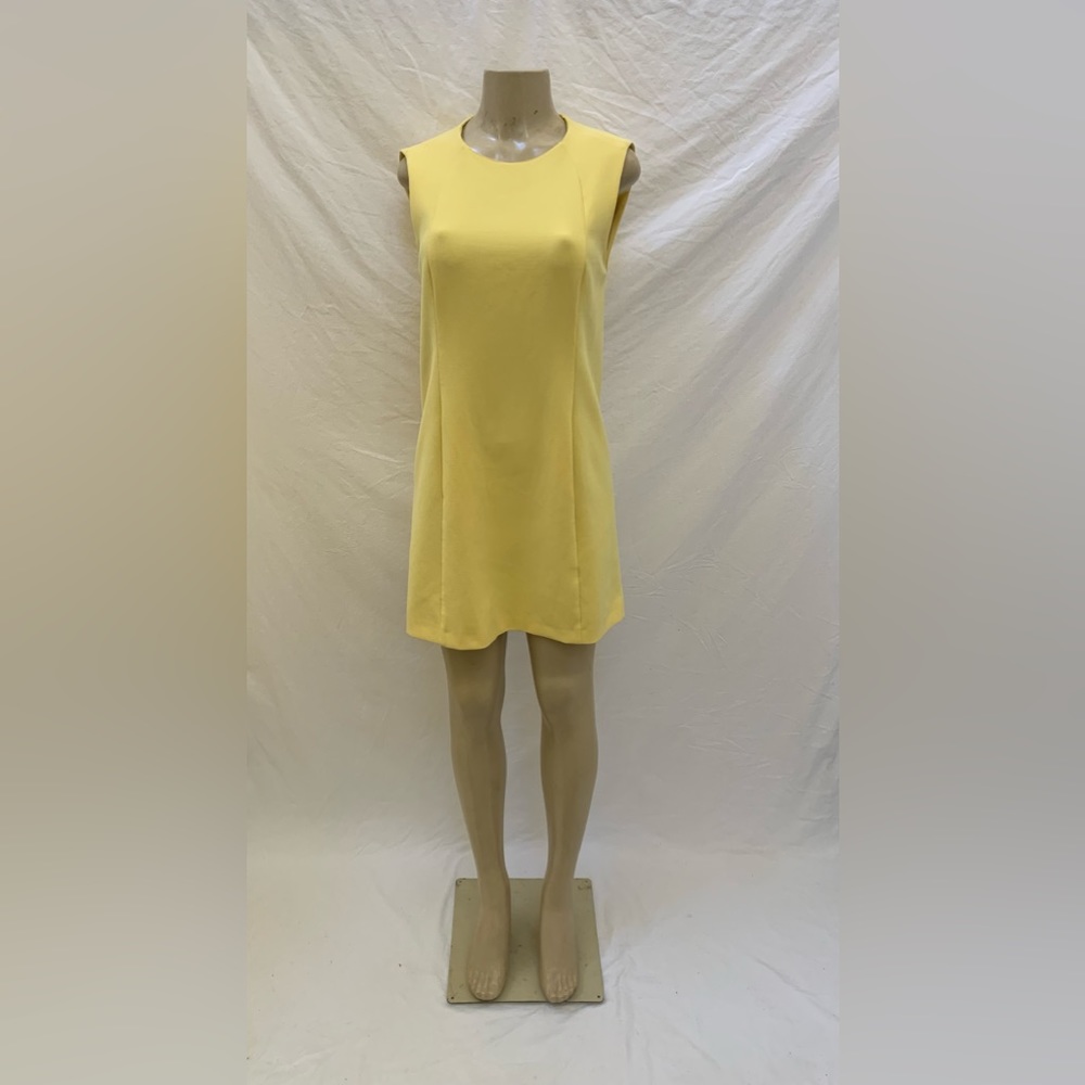 Zara Woman Size Medium Yellow Sleeveless Above Knee Shift Dress